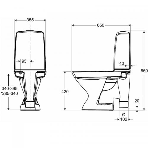 Ifö Spira Toalettstol 6270 Rimfree Mjuksits