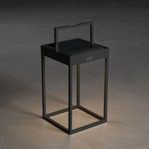 Portofino Lanterne USB/Solcelle 3,7V IP54 Sort Konstsmide