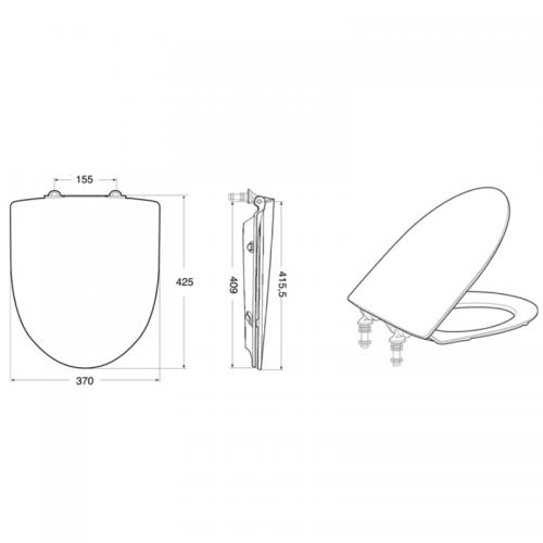 WC-Sits Ifö Spira Hårdsits 99492, Vit