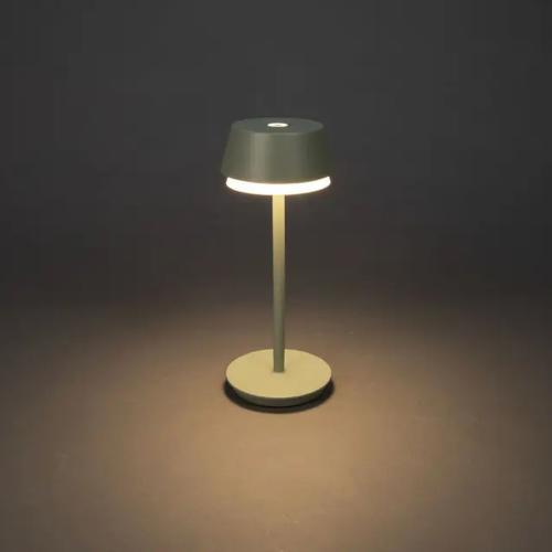 Bordslampa Lyon USB 3,7V IP54 Grön/Grå Konstsmide