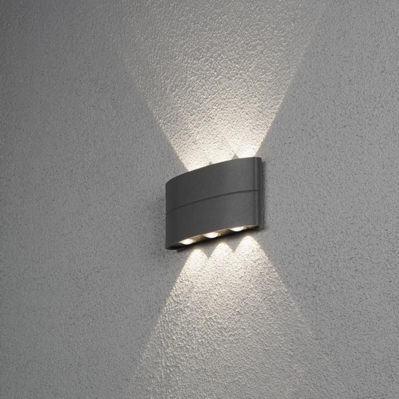 Chieri Vägglykta LED 8W 230V IP54 Mörkgrå Konstsmide