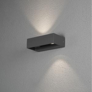 Monza Wall Light 2x6W LED Mgrey, Konstsmide