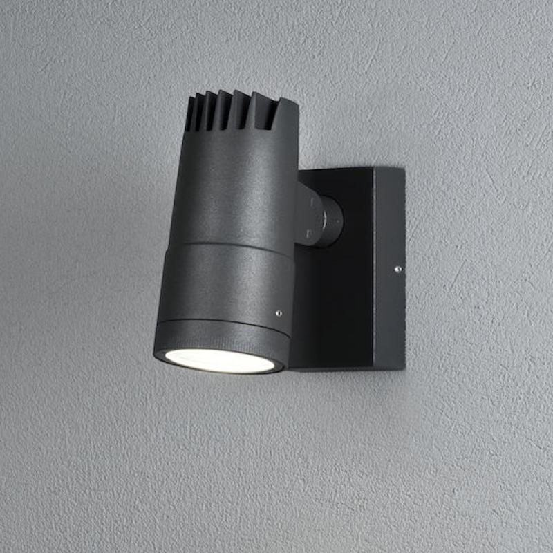 Andria Vägglykta HP LED, Mörkgrå, IP54, Konstsmide