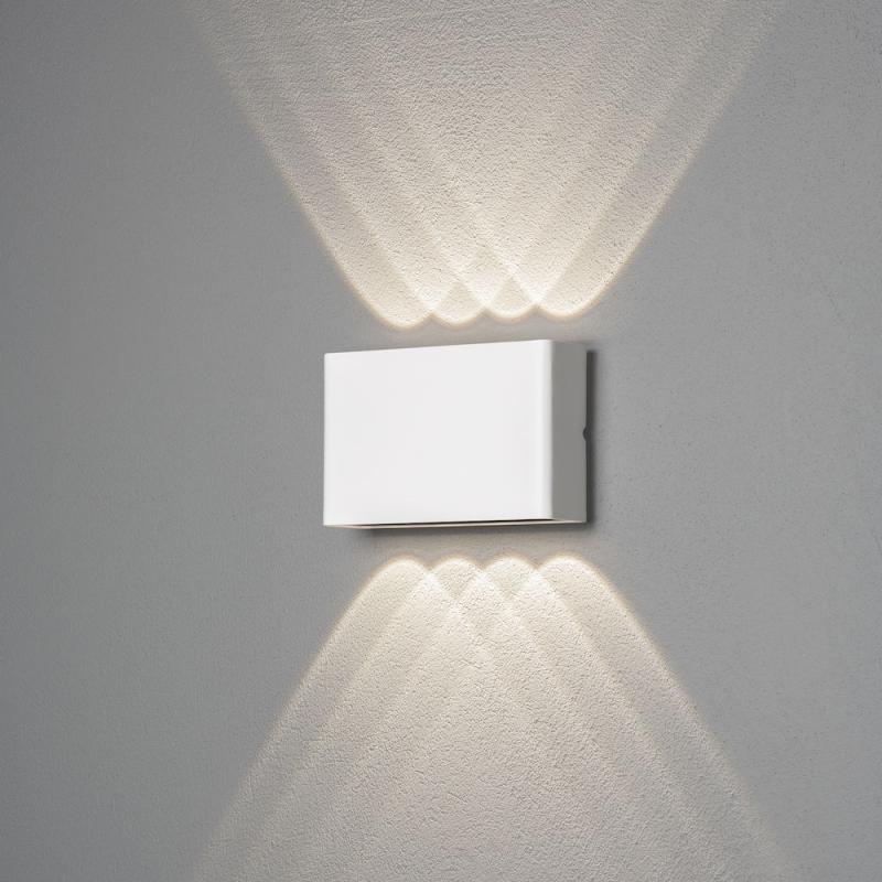 Chieri Vägglykta 2x4 LED 8W 230V IP54 Vit Konstsmide