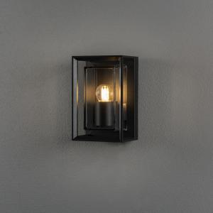 Brindisi Mini Vägglampa E27 230-240V IP54 Svart Med Klart Glas Konstsmide