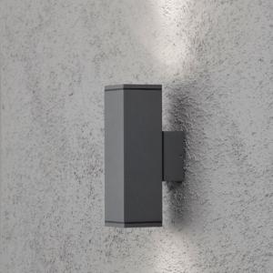 Monza Wall Light, Up/Down GU10, Dark Grey, IP44, Konstsmide