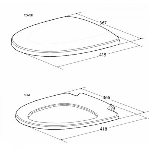 Ifö Cera 99863 Mjukstängande Hårdsits Vit - 7925160