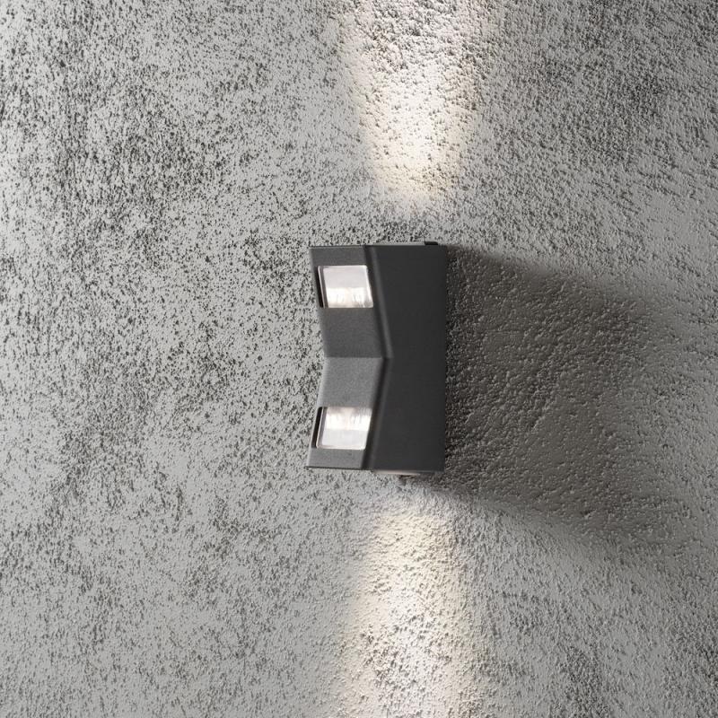 Potenza Vägglykta GU10 2x6W 230-240V IP54 Mörkgrå Konstsmide