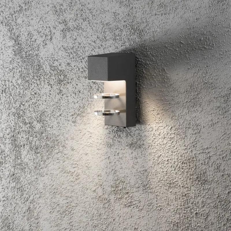 Acerra Vägglykta 5W LED 230-240V IP54 Mörkgrå Konstsmide