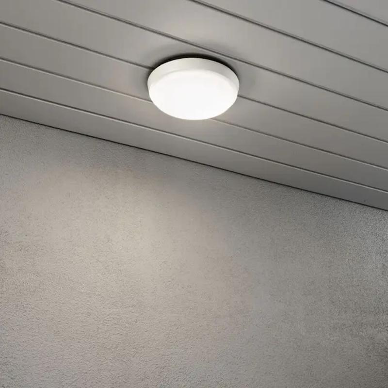 Cesena Vägglykta Rund LED 10W 230-240V IP54 Vit Konstsmide