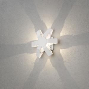 Pescara Wall Light LED Star, White, IP54, Konstsmide