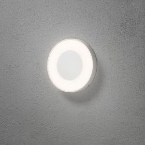 Carrara Væglampe Rund LED, Hvid, IP54, Konstsmide