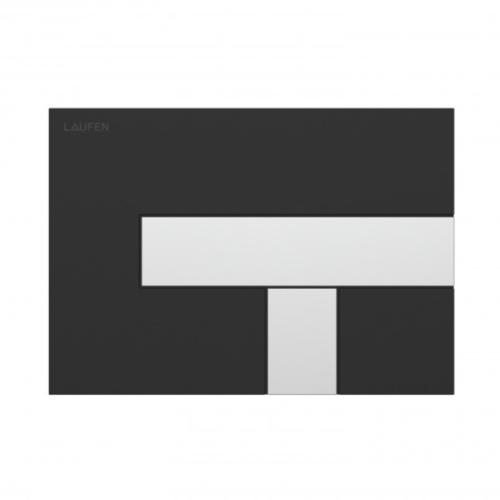 Laufen Tryckplatta AW100 / H900100 Mattsvart/Krom