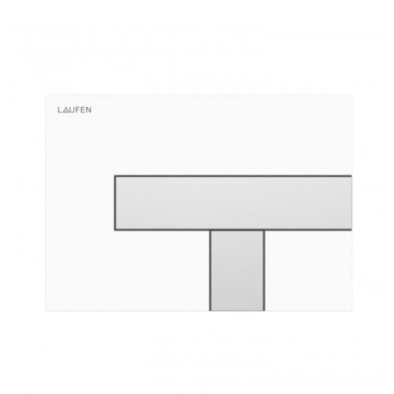 Laufen Tryckplatta AW100 / H900100 Vit/Mattkrom