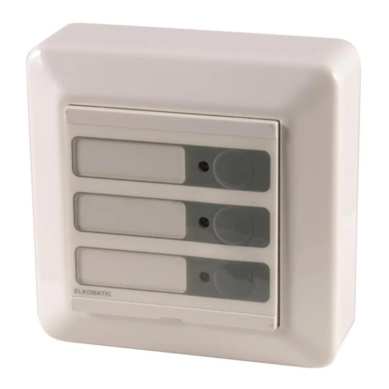 Tryckknapp 3-Knappar Smart-House Med Elko RS Ram IP20 Vit Carlo Gavazzi