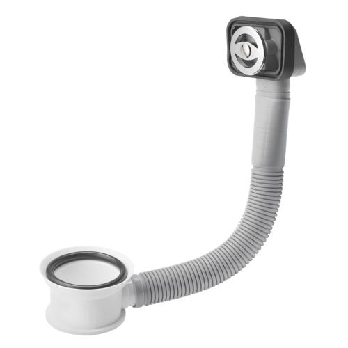 Bräddavloppssats krom rosett, Public Steel Tvättställ