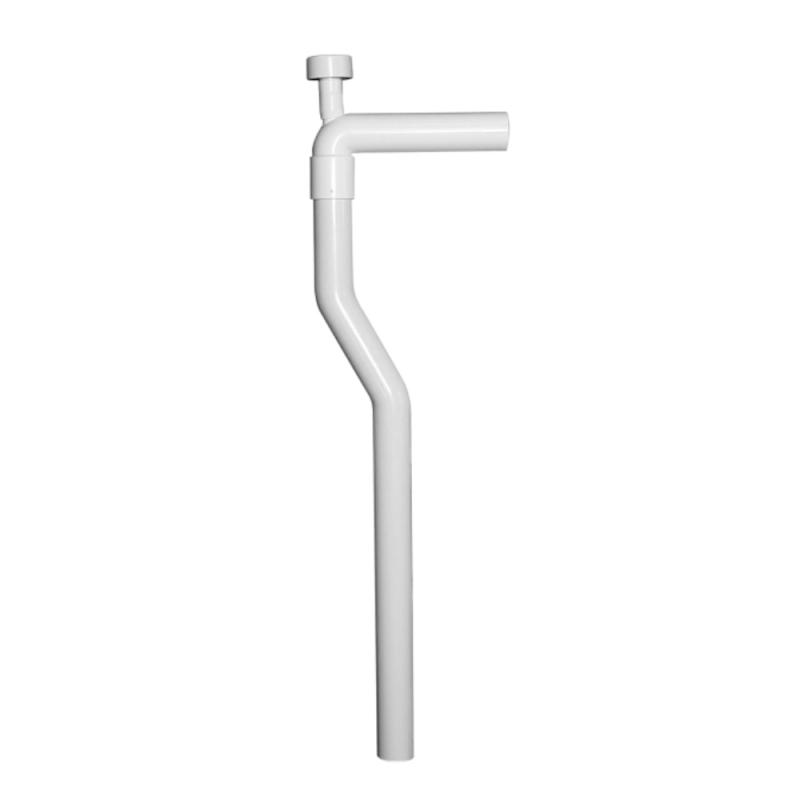 Utloppsrör S-Bockat Med Vacuumventil 40mm Vit Faluplast