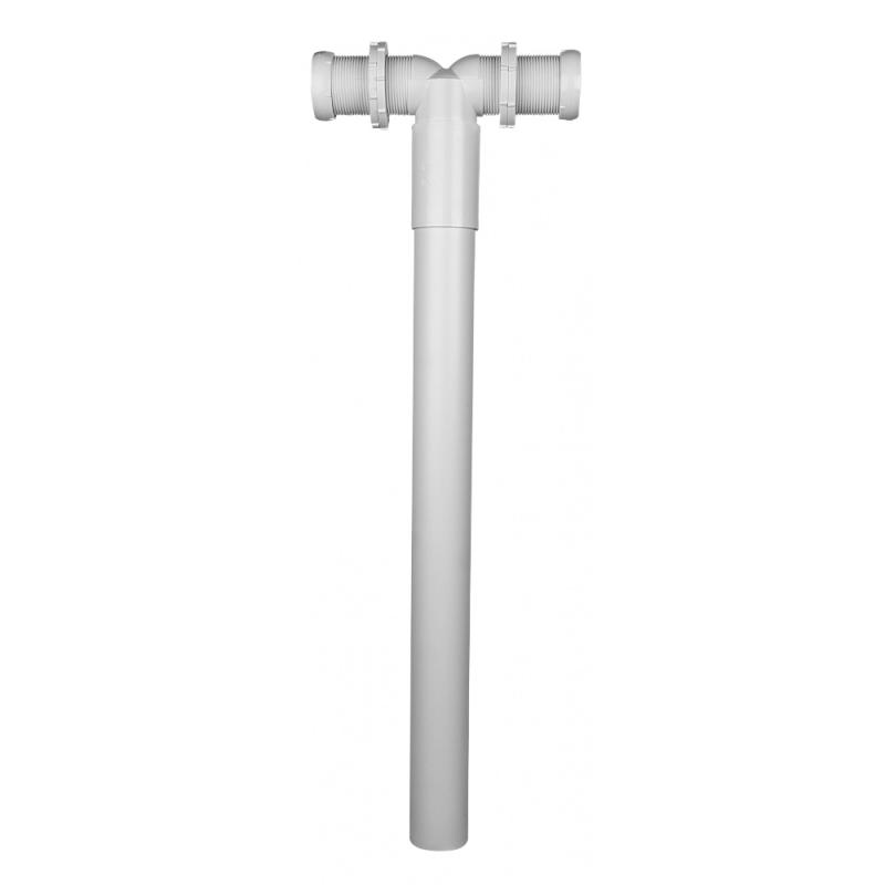 Väggavlopp Dubbel 200mm Vit Faluplast