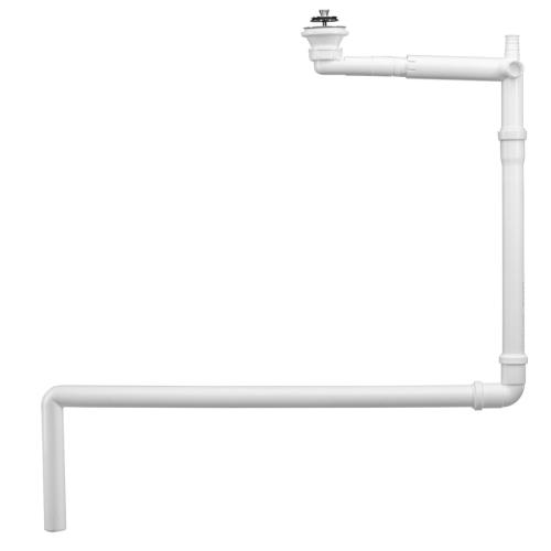 Utloppsrör komplett för tvättbänk, Contura