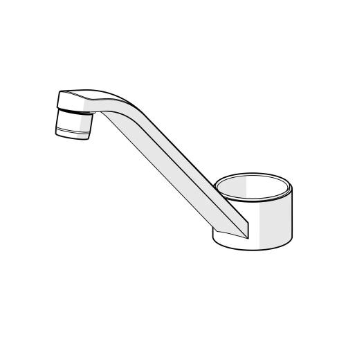 Oras Utloppspip Mässing 210mm