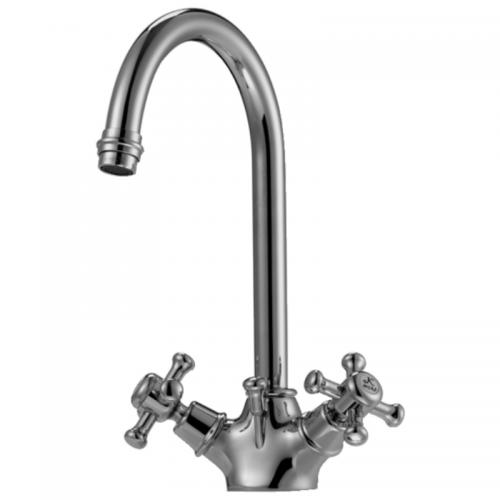 Mora Classic Tvättställsblandare med Hög Svängpip Krom/Guld 700756.0065