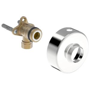 Oras Angle Coupling With Stop Valve G3/4(1/2)-D12 Chrome