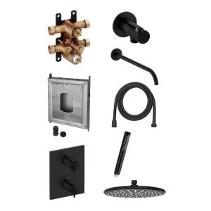 Damixa Silhouet HS1 Built-In TMC Kit Ceiling Shower Set Matt Black