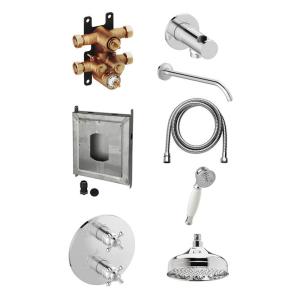 Damixa Tradition HS1 Built-In TMC Kit Ceiling Shower Set Chrome