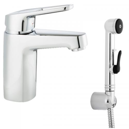 Siljan Tvättställsblandare m Sidodusch, Krom 83570000