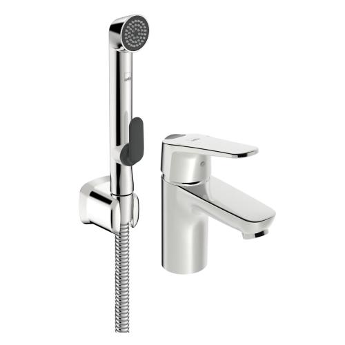 Oras Vega ECO Washbasin Mixer With Bidetta Hand Shower 107mm Chrome
