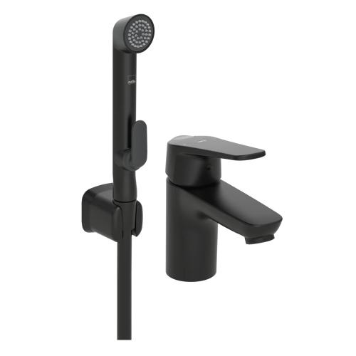 Oras Vega ECO Washbasin Mixer With Bidetta Hand Shower Matt Black
