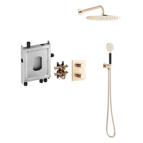 Mora INXX II Shower System Wall SE Polerad Mässing, Inbyggnad