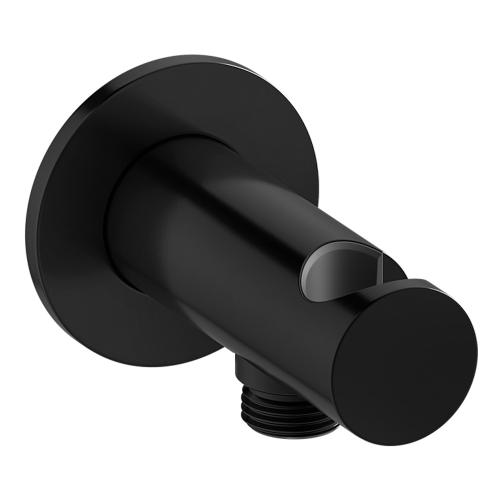 Mora INXX II Duschhållare Mattsvart Med Vattenuttag