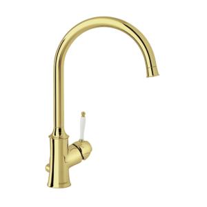 Damixa Tradition Kitchen Faucet High 10mm Polished Brass PVD