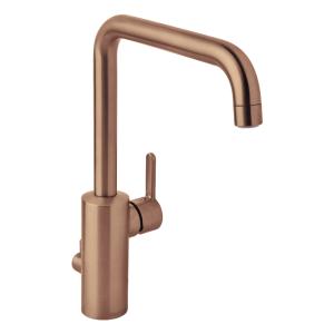 ​Damixa Silhouet Kitchen Faucet J Spout Brushed Copper PVD