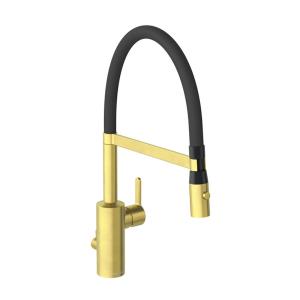 Damixa Silhouet Pro Kitchen Faucet Dishwasher Shut Off Brushed Brass PVD