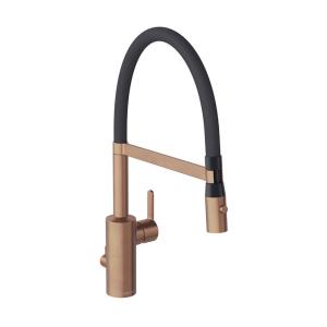 Damixa Silhouet Pro Kitchen Faucet Dishwasher Shut Off Brushed Coppar PVD