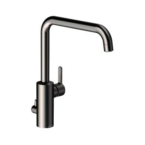 ​Damixa Silhouet Kitchen Faucet J Spout Brushed Graphite Grey PVD