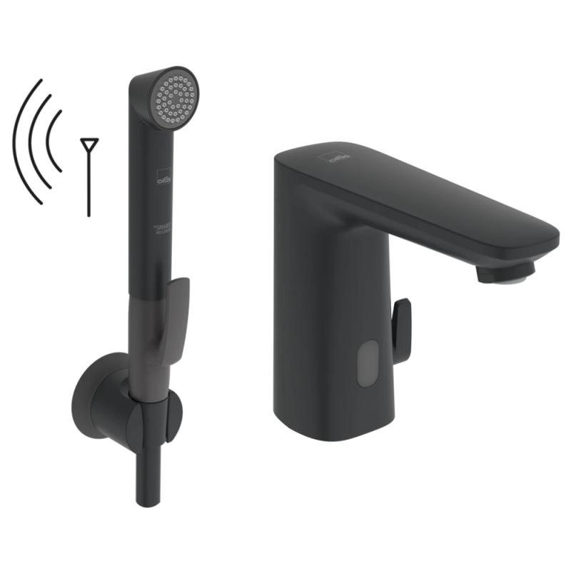 Oras Electra Digital Tvättställsblandare Bluetooth 117mm 3V IP55 Matt Svart