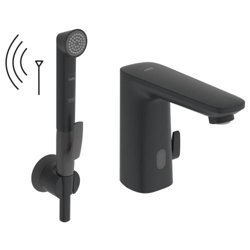 Oras Electra Digital Tvättställsblandare Bluetooth 117mm 3V IP55 Matt Svart