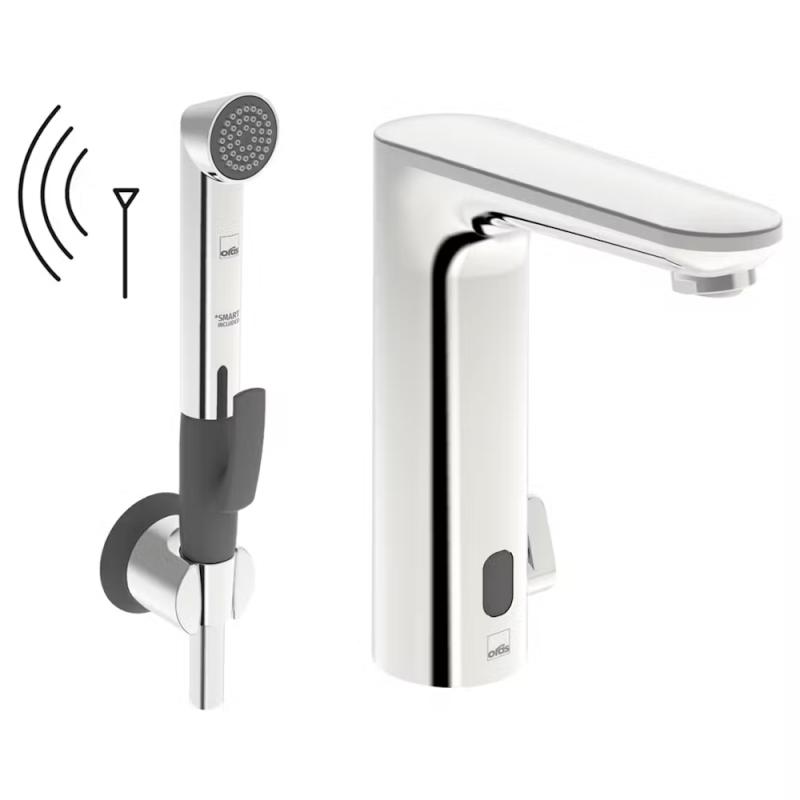 Oras Electra Bluetooth Tvättställsblandare 124mm 3V IP55 Krom