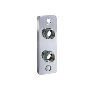 Cover Plate Double Design Line, 60C/C, G15 - Ø12/15 Cu, Chrome-Plated, TRIO PERFEKTA