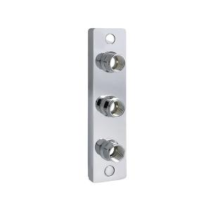 Wall Washer Triple Design Line, 60C/C, G15 - Ø12/15 Cu, Chrome-Plated, TRIO PERFEKTA