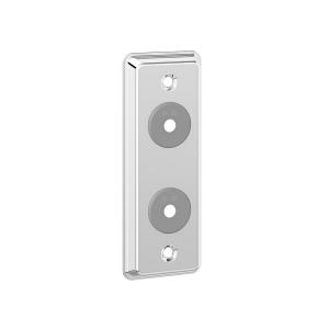 Cover Plate Double Ø110-22mm, Polished, Stainless, TRIO PERFEKTA