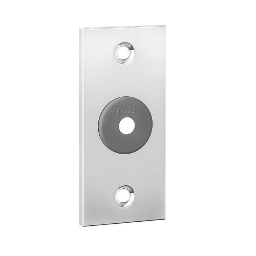 Afdækningsskive 10-22mm, 1-Rør, Gummiforseglet, Chrom, TRIO PERFEKTA