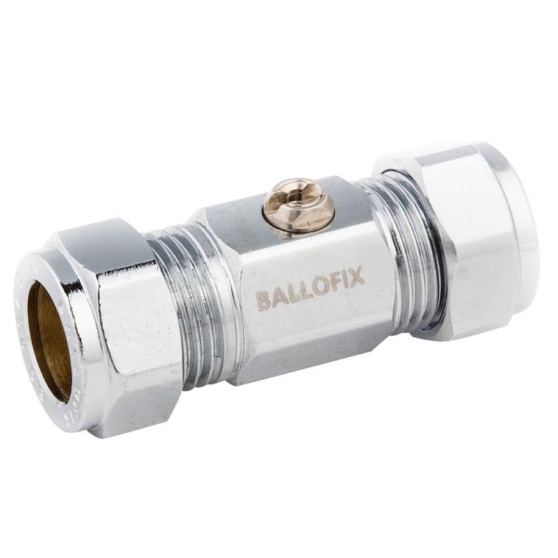 Ballofix Kulventil 506 Utan Vred Grå (15x15mm)