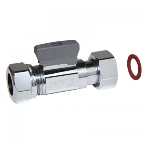 Kulventil Rak Vatette Cu/Lekande Mutter 15XG15