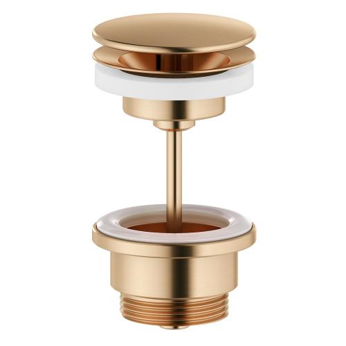 Mora Free Flow Bottom Valve Brushed Brass