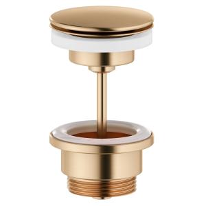 Mora Push Down Valve Brushed Brass