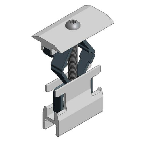 Mellanklämma aluminium för aluminiumprofil - T30